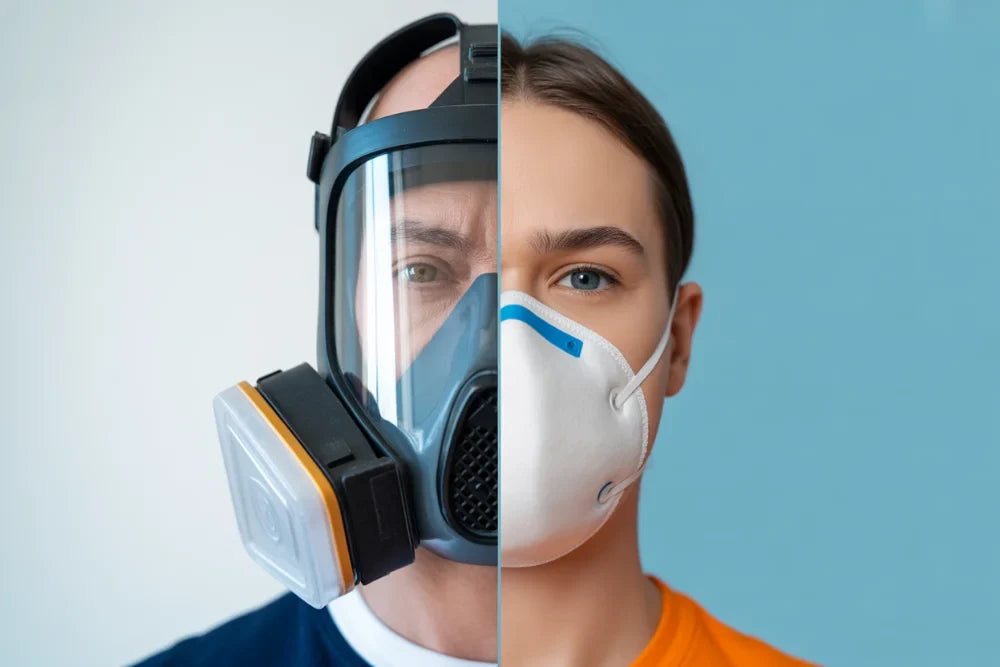 หน้ากากกันสารเคมีต่างจากหน้ากากกันฝุ่นอย่างไร? เลือกให้ถูกประเภท ปลอดภัยกว่าหลายเท่า