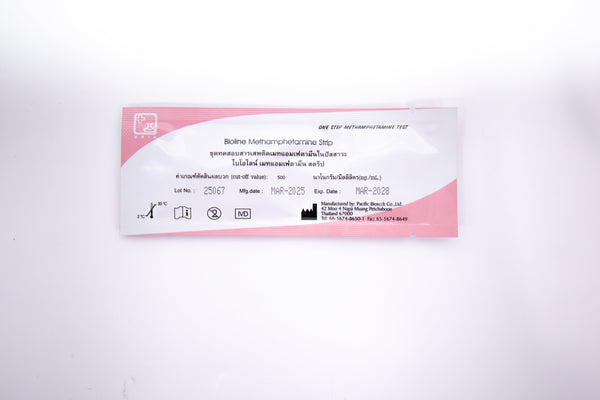 ชุดตรวจสารเสพติดไบโอไลน์ เมทแอมเฟตา(ยาบ้า,ไอซ์) 500ng/ml ชนิดหยด 1 กล่อง บรรจุ 100 ชุด