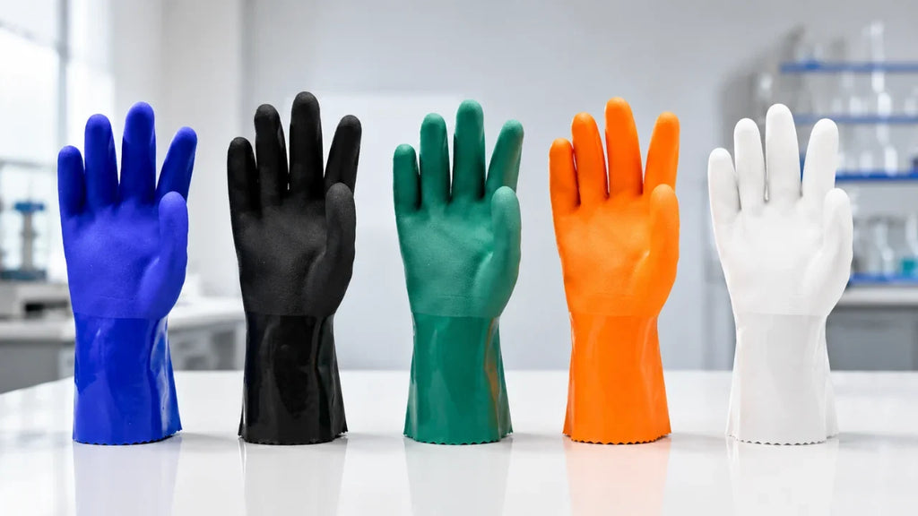 ถุงมือยางสีต่างกัน มีผลต่อการใช้งานไหม? เลือกให้ถูกงาน