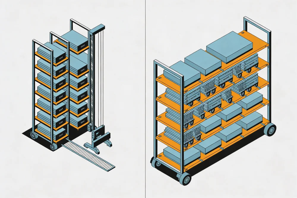 ASRS แบบ Stacker Crane vs Shuttle System ต่างกันอย่างไร