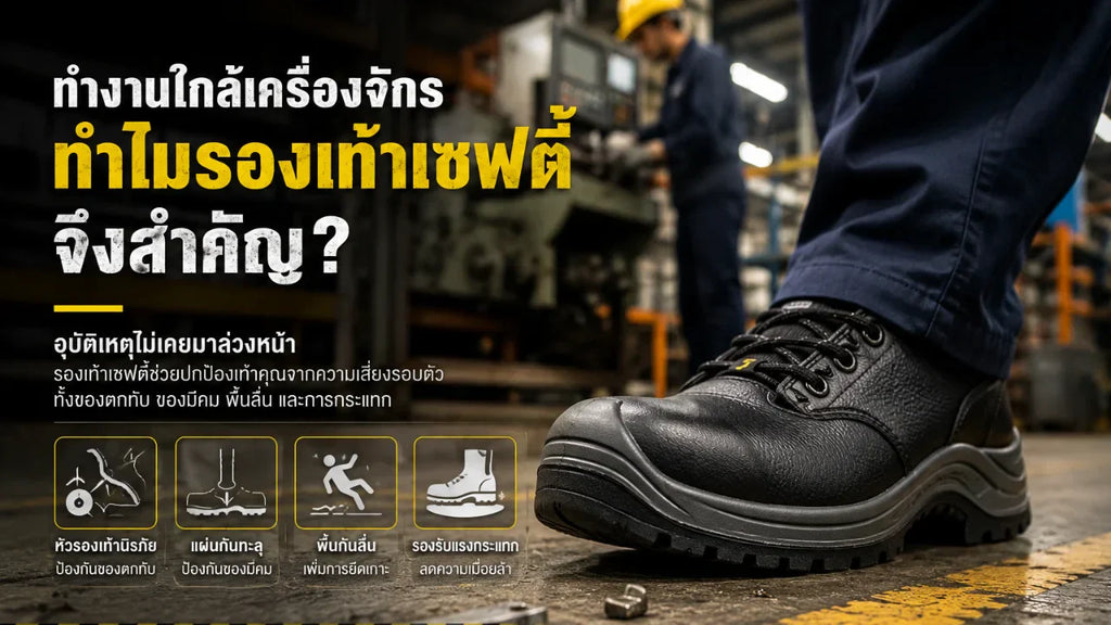 ทำงานใกล้เครื่องจักร ทำไม รองเท้าเซฟตี้ จึงสำคัญ