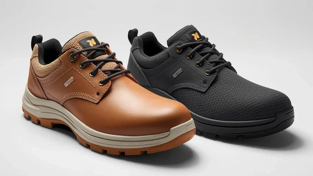 รองเท้าเซฟตี้ หนังแท้ กับ ไมโครไฟเบอร์ แบบไหนทนกว่ากันในงานหนัก