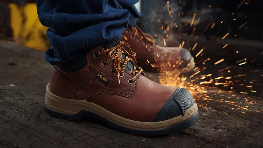 งานพื้นที่ร้อน/สะเก็ดไฟ เลือก รองเท้าเซฟตี้ แบบไหนให้ทนความร้อน